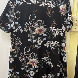 Floral Black Dress